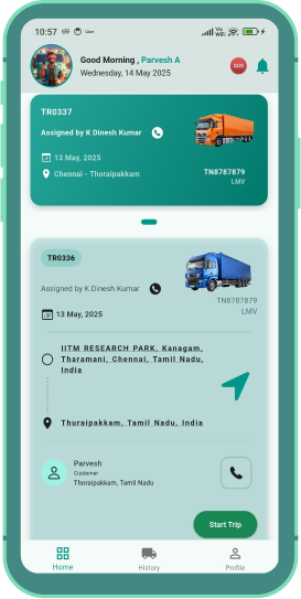 Driver App Interface