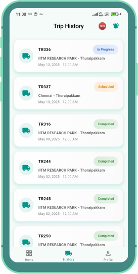 Driver App Interface
