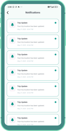Driver App Interface